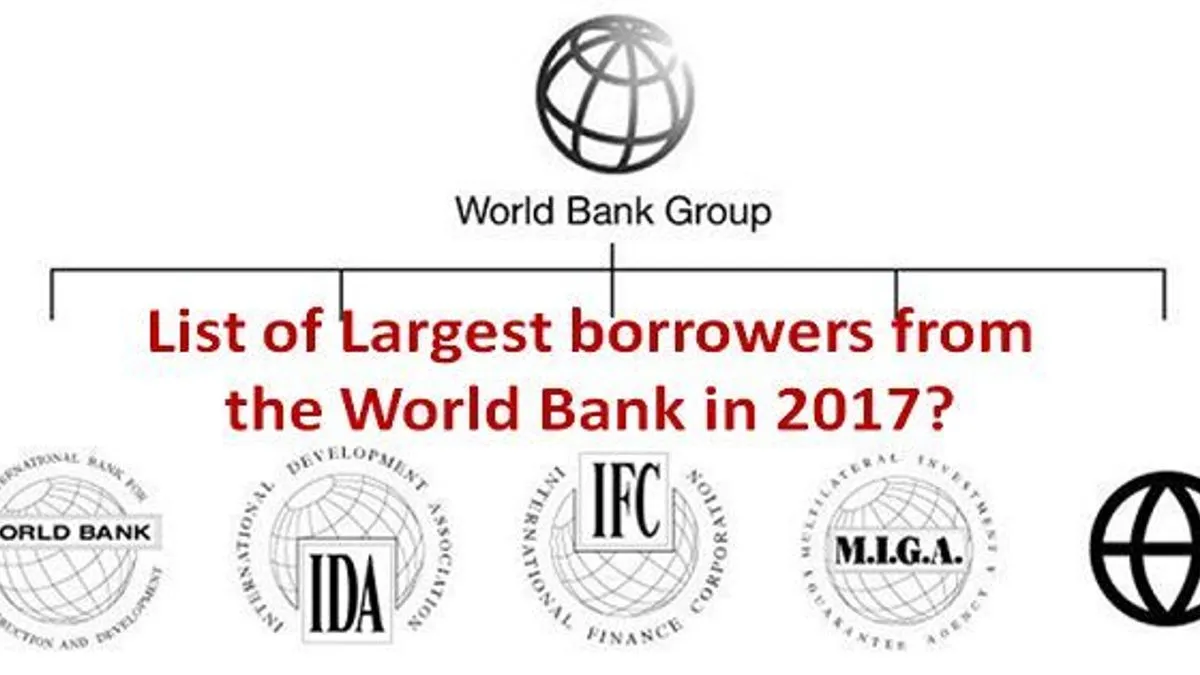 Which Countries are the largest borrowers from the World Bank in 2017